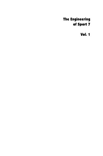 The Engineering of Sport 7: Vol. 1