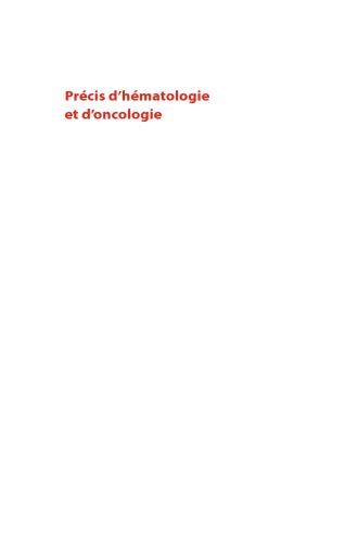 Précis d’hématologie et d’oncologie