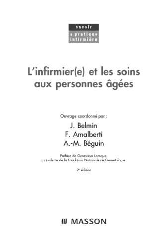L'infirmier et les soins aux personnes âgées