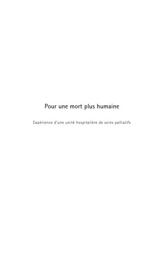 Pour une mort plus humaine