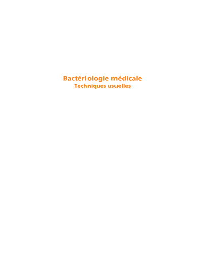 Bactériologie Médicale