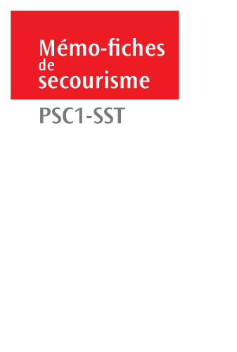 Mémo-fiches de secourisme
