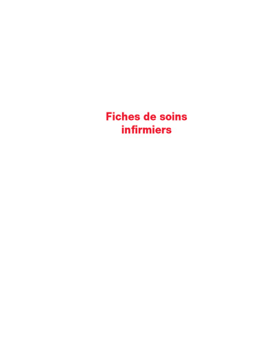 Fiches de soins infirmiers