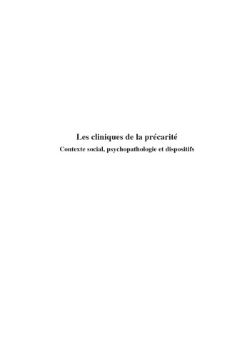 Les cliniques de la précarité