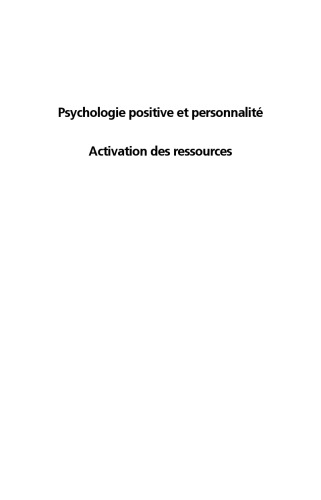 Psychologie positive et personnalité