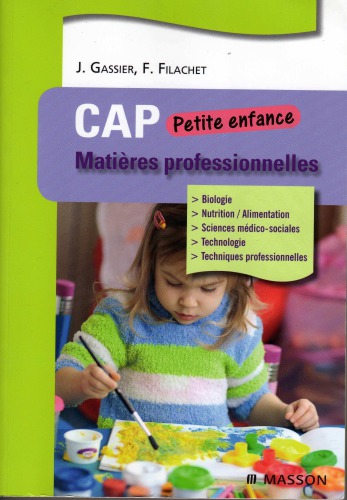 CAP petite enfance Matières professionnelles