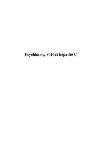 Psychiatrie, VIH et hépatite C