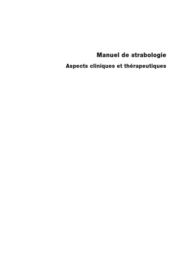Manuel de strabologie
