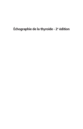 Echographie de la thyroïde