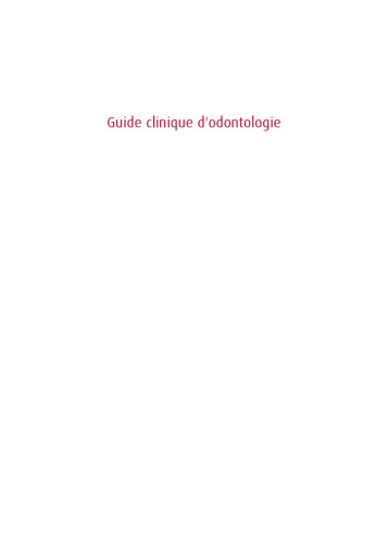 Guide Clinique D'odontologie