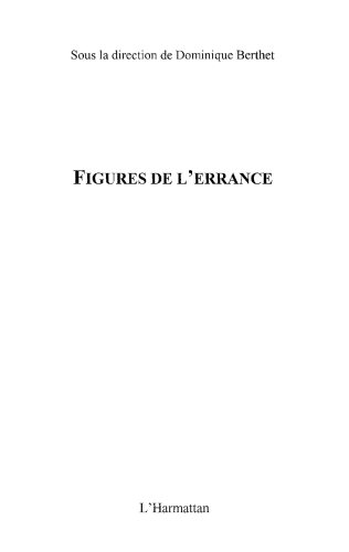 Figures de l'errance