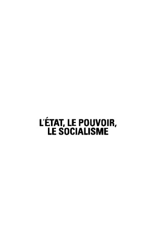 L’État, le pouvoir, le socialisme