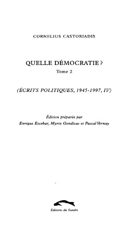 Quelle démocratie?