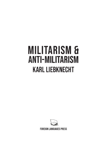 Militarism & Anti-Militarism