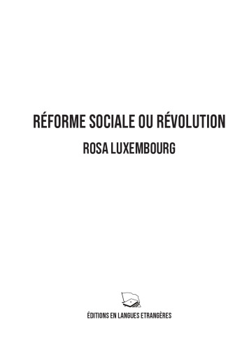 Réforme Sociale ou Révolution