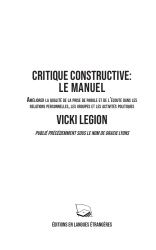 Critique Constructive: le Manuel