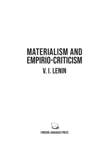 Materialism and Empiro-Criticism