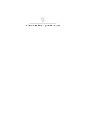 L'étiologie dans la pensée antique
