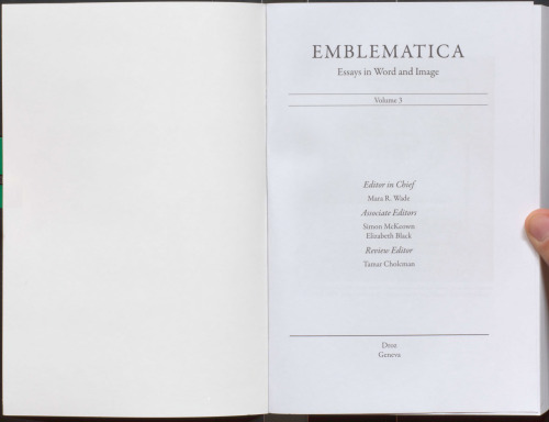 Emblematica : an interdisciplinary journal for emblem studies 2020