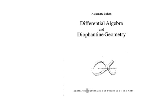 Differential algebra and diophantine geometry