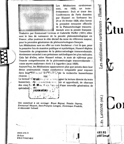 Les méditations cartésiennes de Husserl