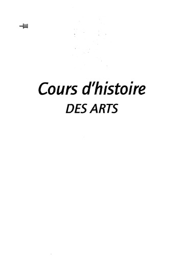 Cours d'histoire des arts