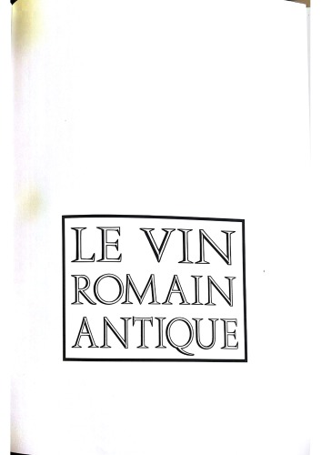 Le vin romain antique