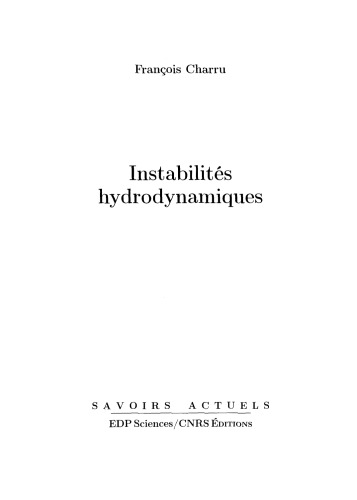 Instabilités hydrodynamiques