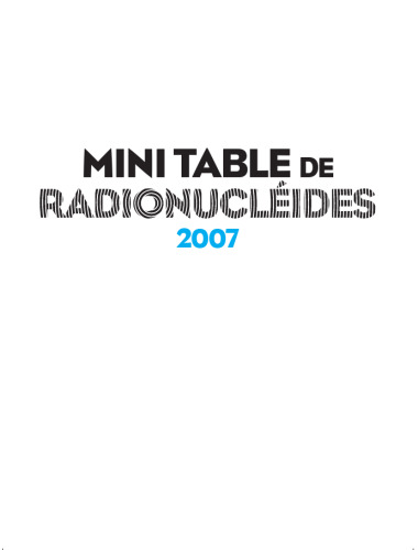 Mini-table de radionucléides - 2007