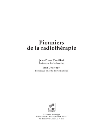 Pionniers de la radiothérapie