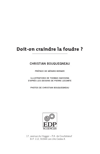 Doit-on craindre la foudre ?