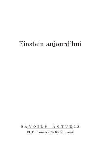 Einstein aujourd'hui