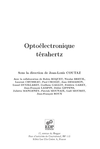 Optoélectronique terahertz