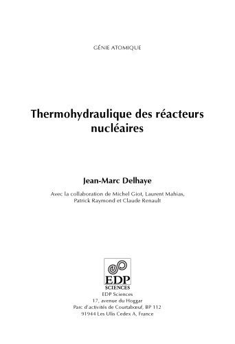 Thermohydraulique des réacteurs