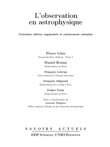 L'observation en astrophysique