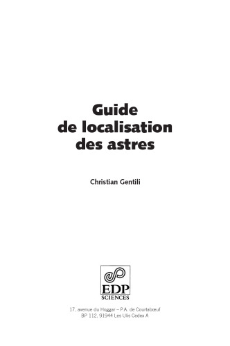 Guide de localisation des astres