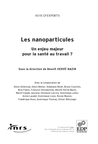 Les nanoparticules: Un enjeu majeur pour la santé au travail ?