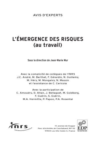 L'émergence des risques