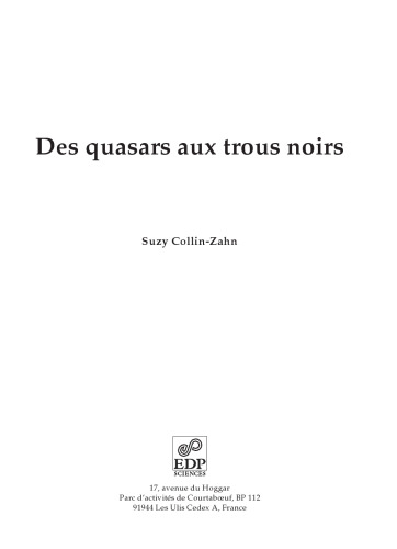 Des quasars aux trous noirs
