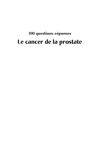 Le Cancer de la prostate