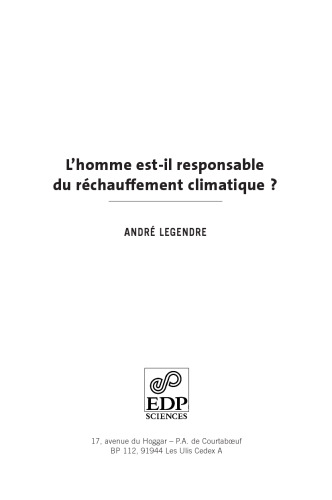 L'homme est-il responsable du réchauffement climatique ?