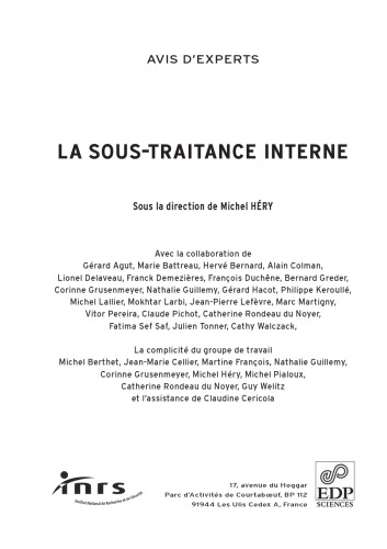 La sous-traitance interne