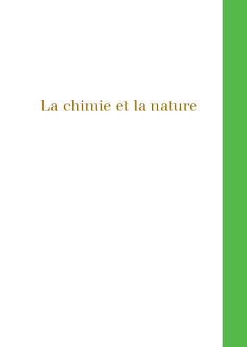 La chimie et la nature