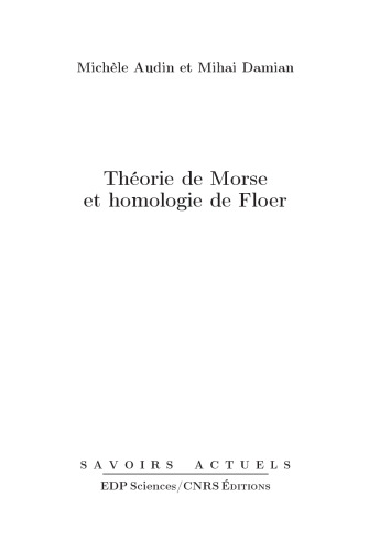 Théorie de Morse et homologie de Floer