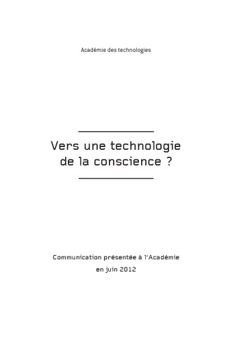 Vers une technologie de la conscience ?