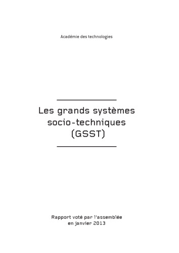 Les grands systèmes socio-techniques (GSST)