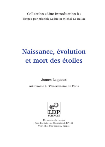 Naissance, évolution et mort des étoiles