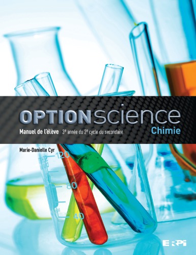 Optionscience. Chimie. Manuel de l'élève : 3e année du 2e cycle du secondaire