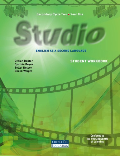 Studio : English as a second language, secondary cycle two, year one.(Answer key)