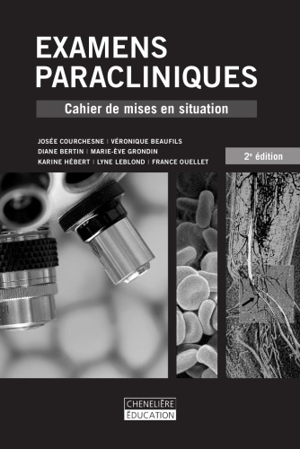 Examens paracliniques  Cahier de mises en situation
